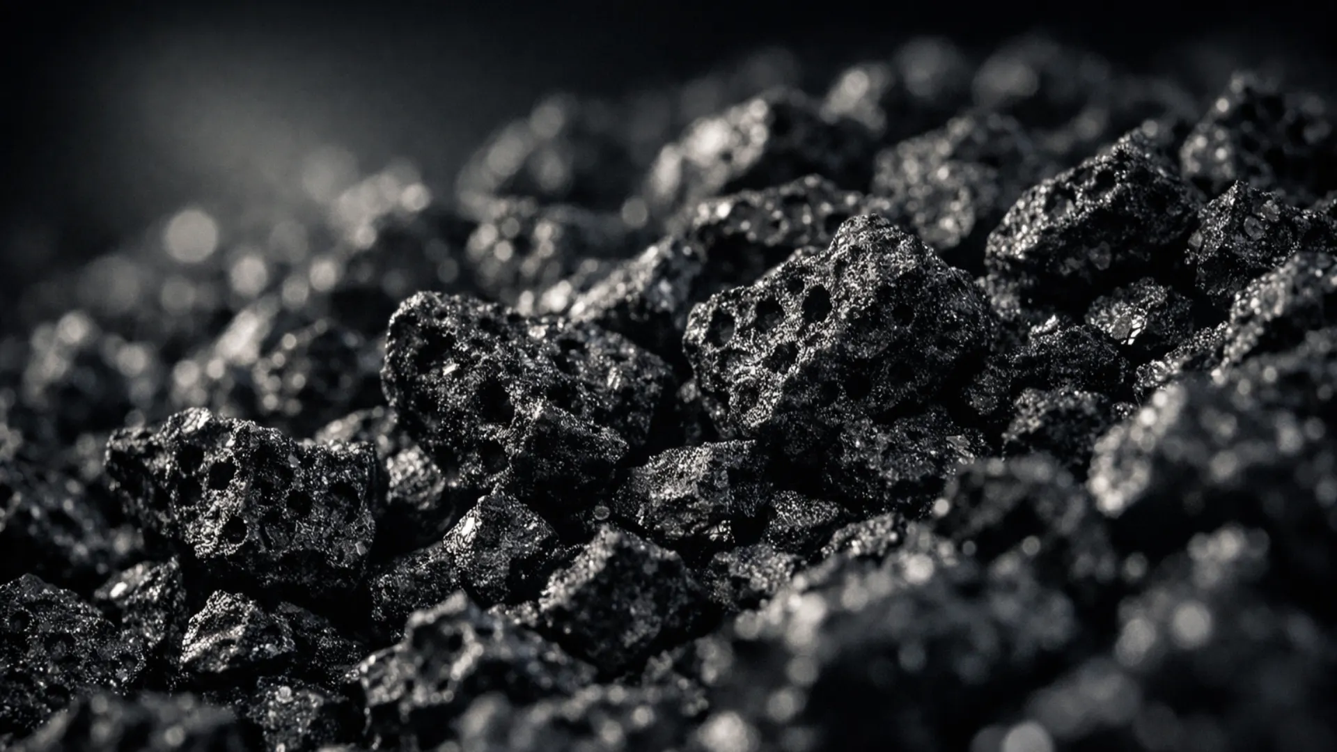 activated-charcoal-carbon-granules Close-up of high purity activated charcoal and coal carbon granules used for water filtration and industrial purification.