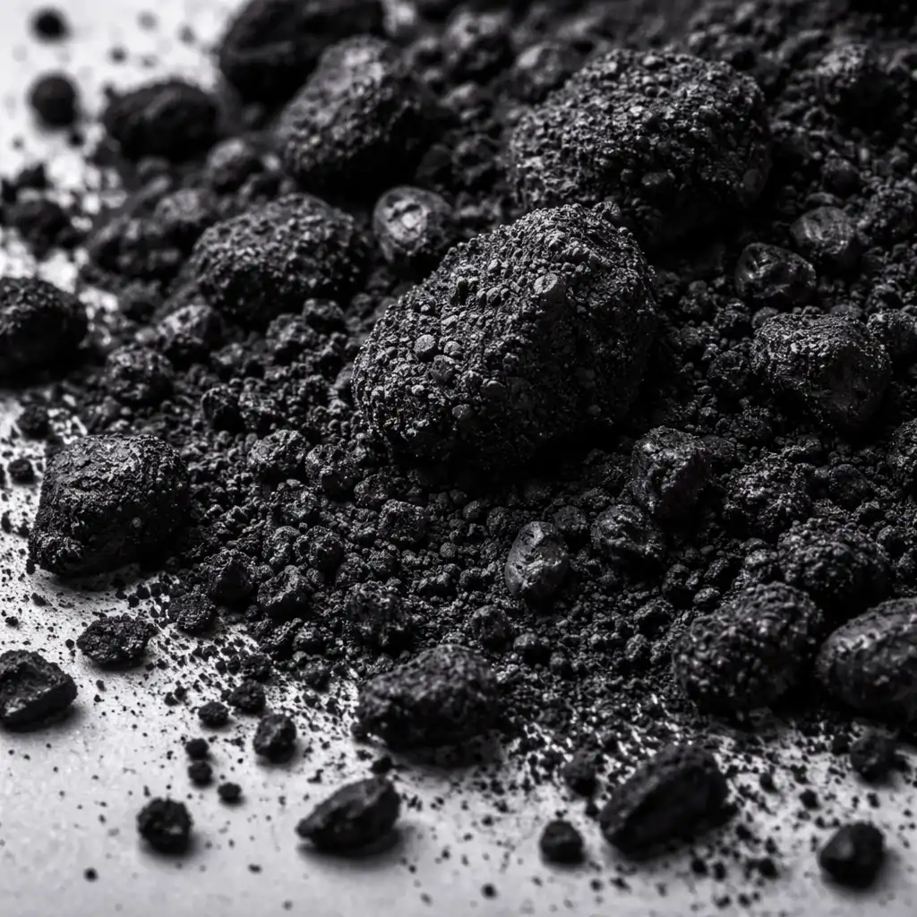 Thermal carbon black powder with larger particle size and low structure carbon material.